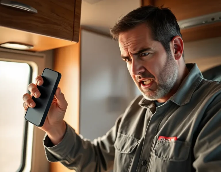 frustrated tech worried about his RV service business